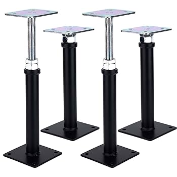 Amazon.co.jp: 4個パック調整フロアジャッキポストフロア